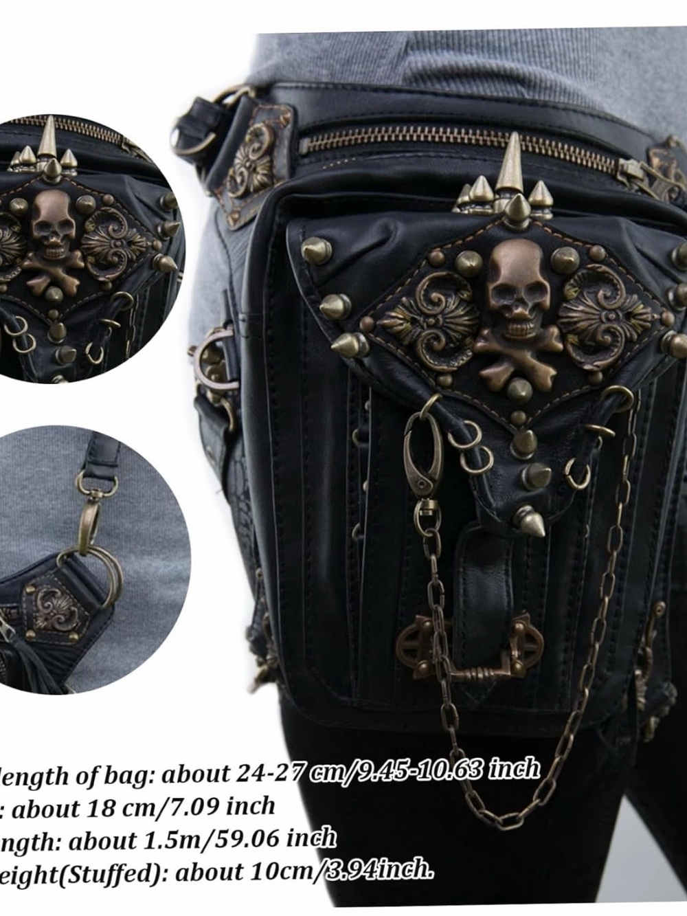 Steampunk goth purse - Picture 6 of 7